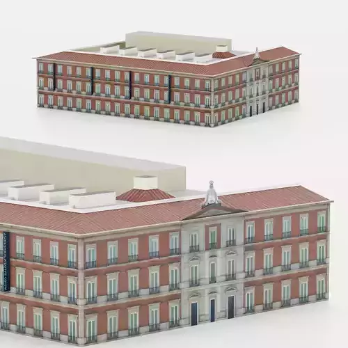Museo Nacional Thyssen Bornemisza Madrid 3D Lowpoly Model