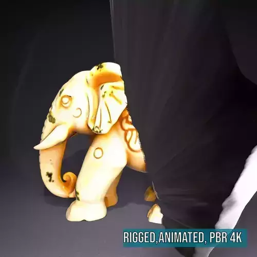 Ornate Elephant Sculpture model pack