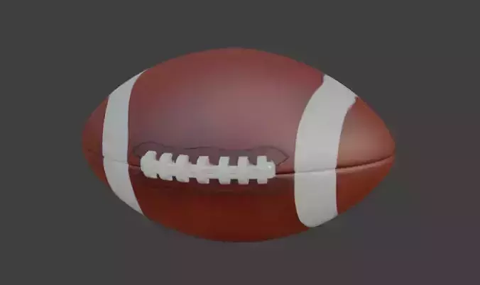 American Football Ball High Quality 3D Model