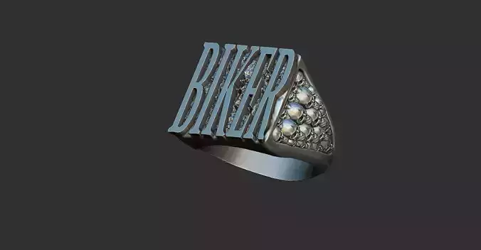 Biker Skull Ring with Side Skulls Jewelry Size 10 US