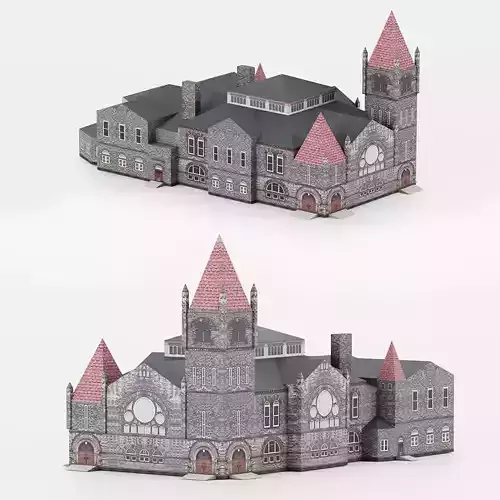 Trinity St Pauls United Church Toronto 3D Lowpoly Model
