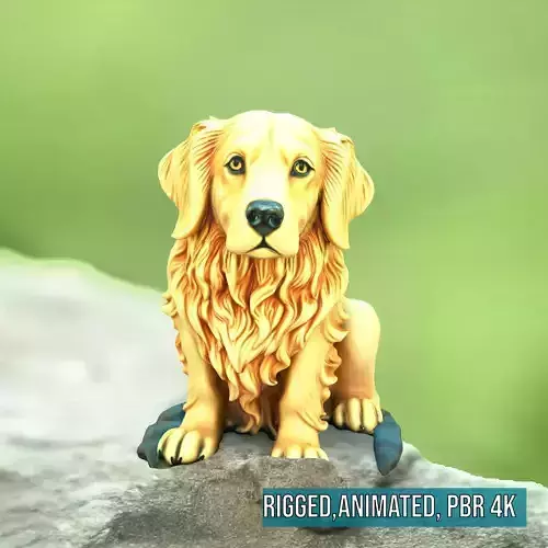 Golden Retriever Statue model pack