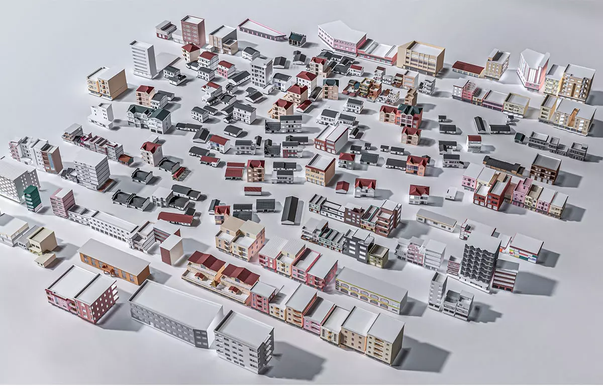 Architecture house backdrop residential office building city 3D model