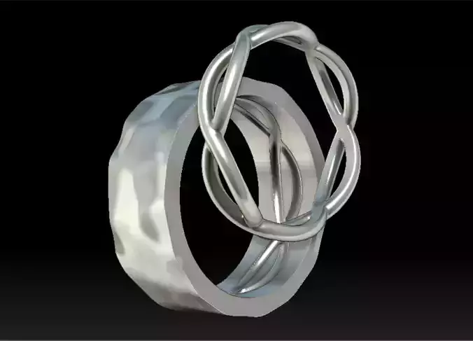 wedding rings with texture