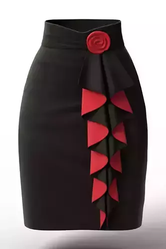 Flamenco Rose Skirt