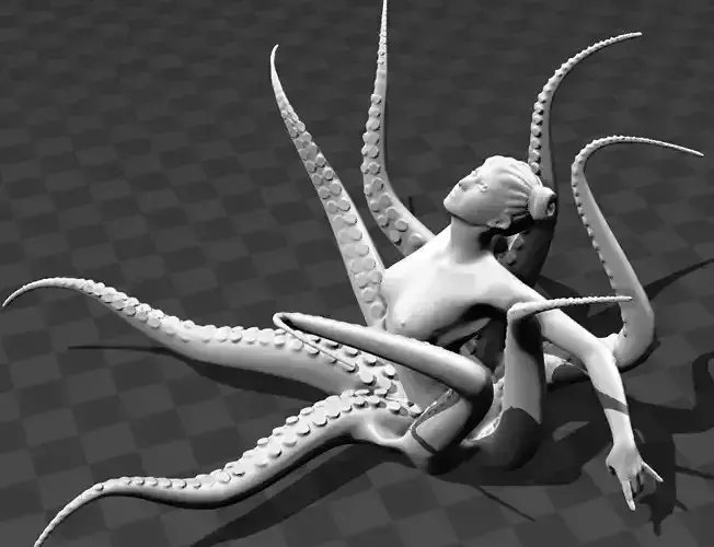 Octopus Girl  3D print model