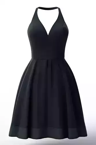 Elegant Halter Midi Dress