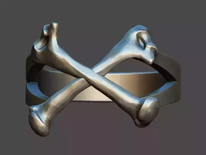 Bones Ring  Detailed Skeletal Band Design Jewelry 