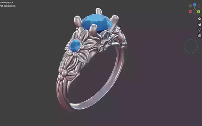 NARROW DAISY TWO-STONE PRONG ENGAGEMENT RING