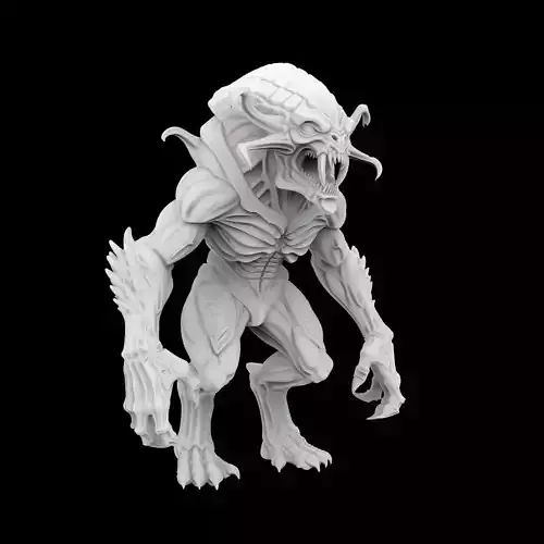 Alien Demon Creature 3D Print Model