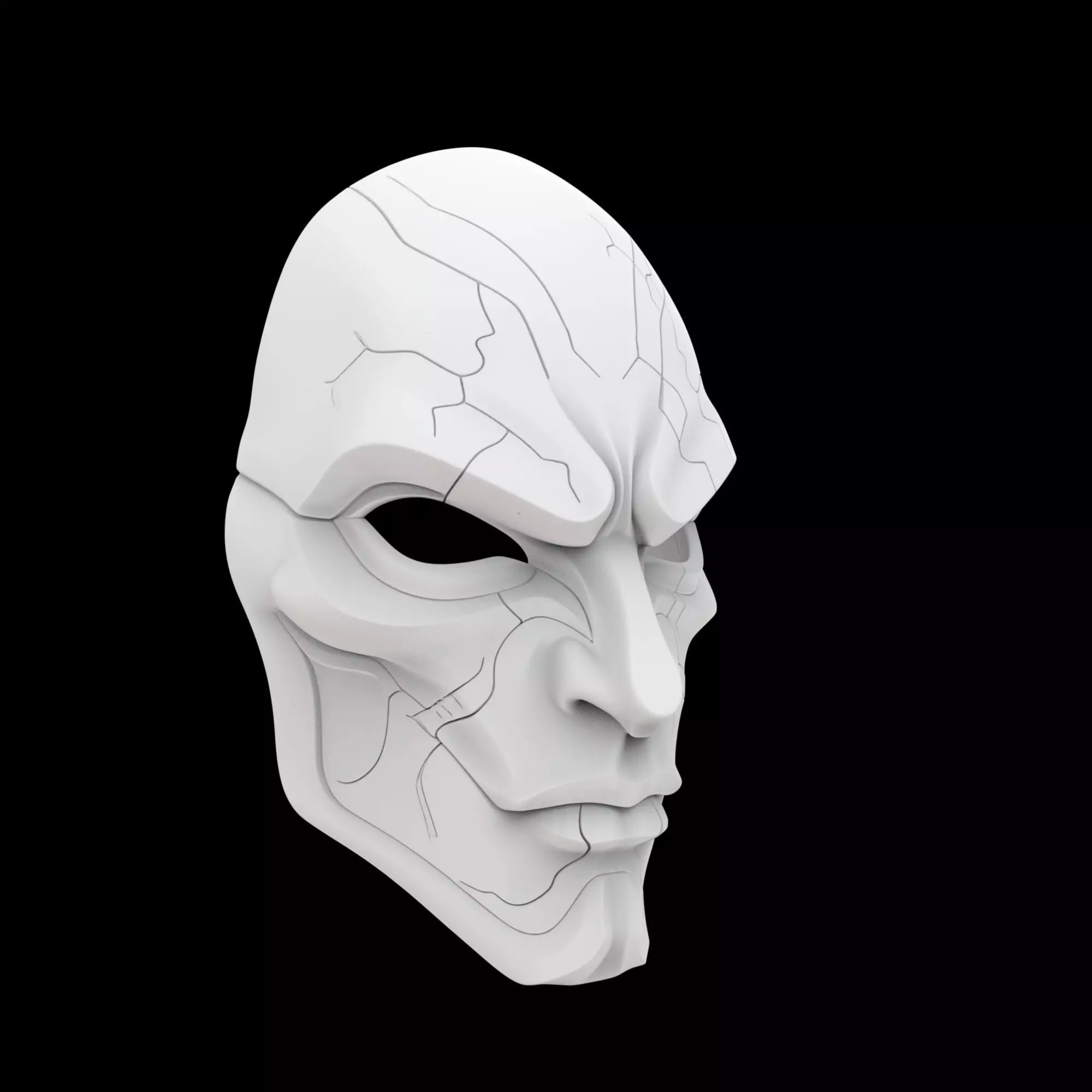 Cracked Mask 3D Print Model 3D print model