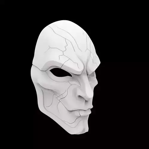 Cracked Mask 3D Print Model