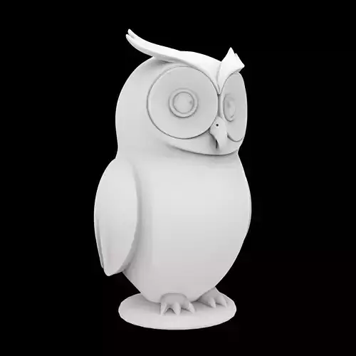 Cute Owl Figurine 3D Print Model