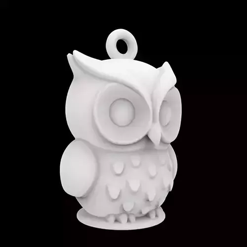 Cute Owl Pendant 3D Print Model