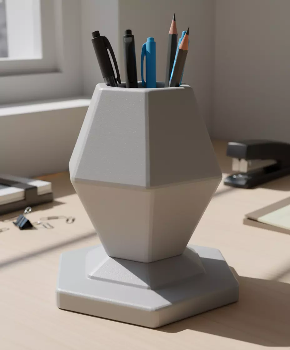 Geometric Pen Stand 3D Print Model 3D print model