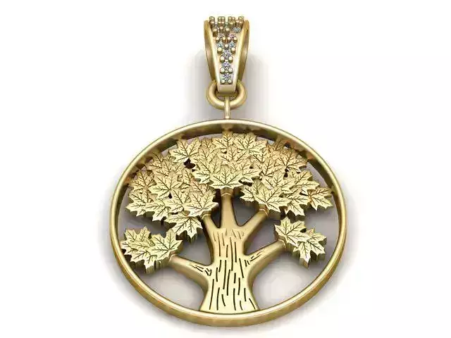 Tree Pendant 3D Printable Model