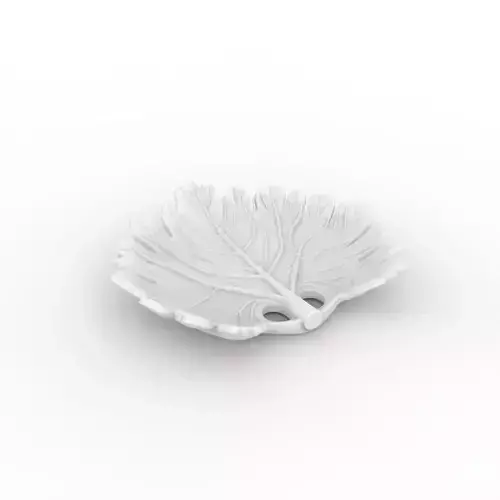 Leaf Pattern Dish 3D Print Model