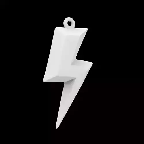 Lightning Pendant 3D Print Model