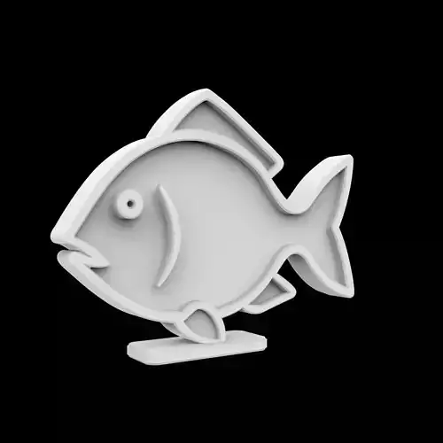 Modern Fish Figurine 3D Print Model