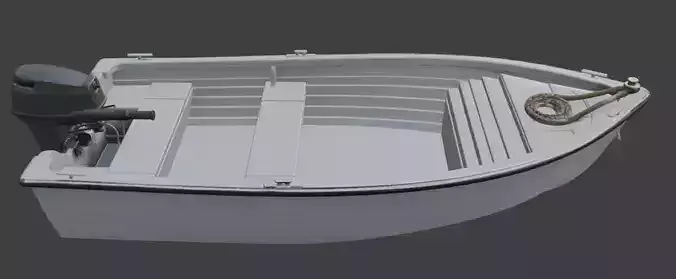 Small Motorboat 3D Model