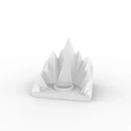 Mountain Range Candle Holder 3D Print Model