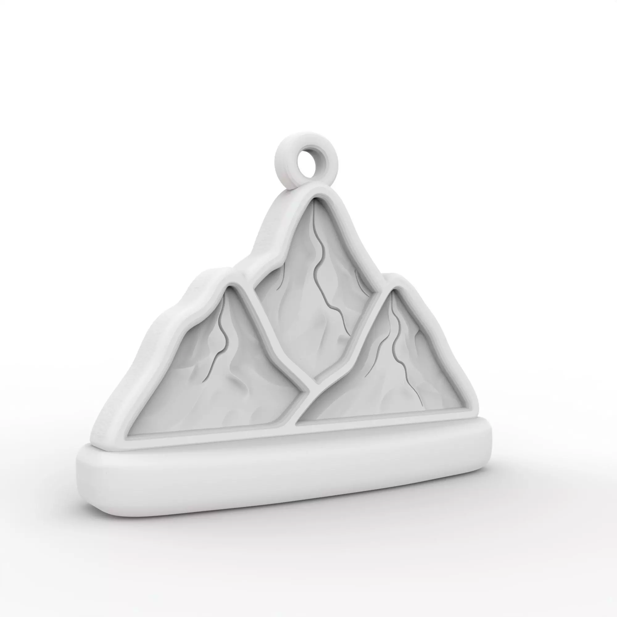 Mountain Range Pendant 3D Print Model 3D print model