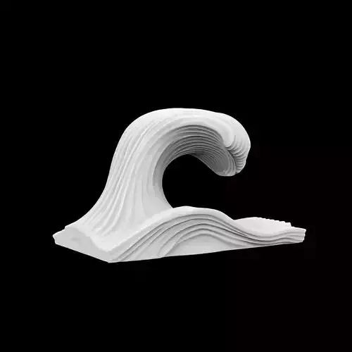 Ocean Wave Curve 3D Print Model