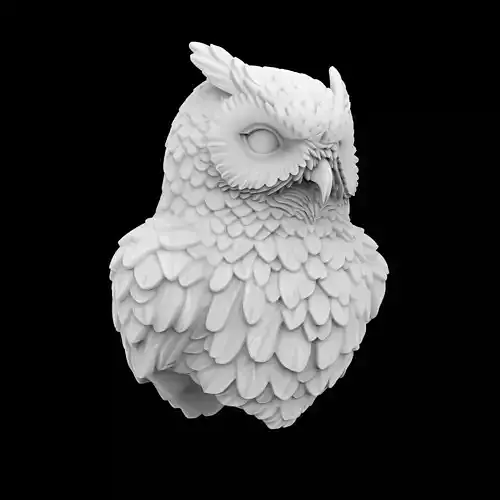 Owl Statue 3D Print Model
