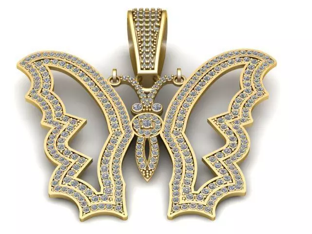Butterfly Pendant 3D Printable Model 3D print model