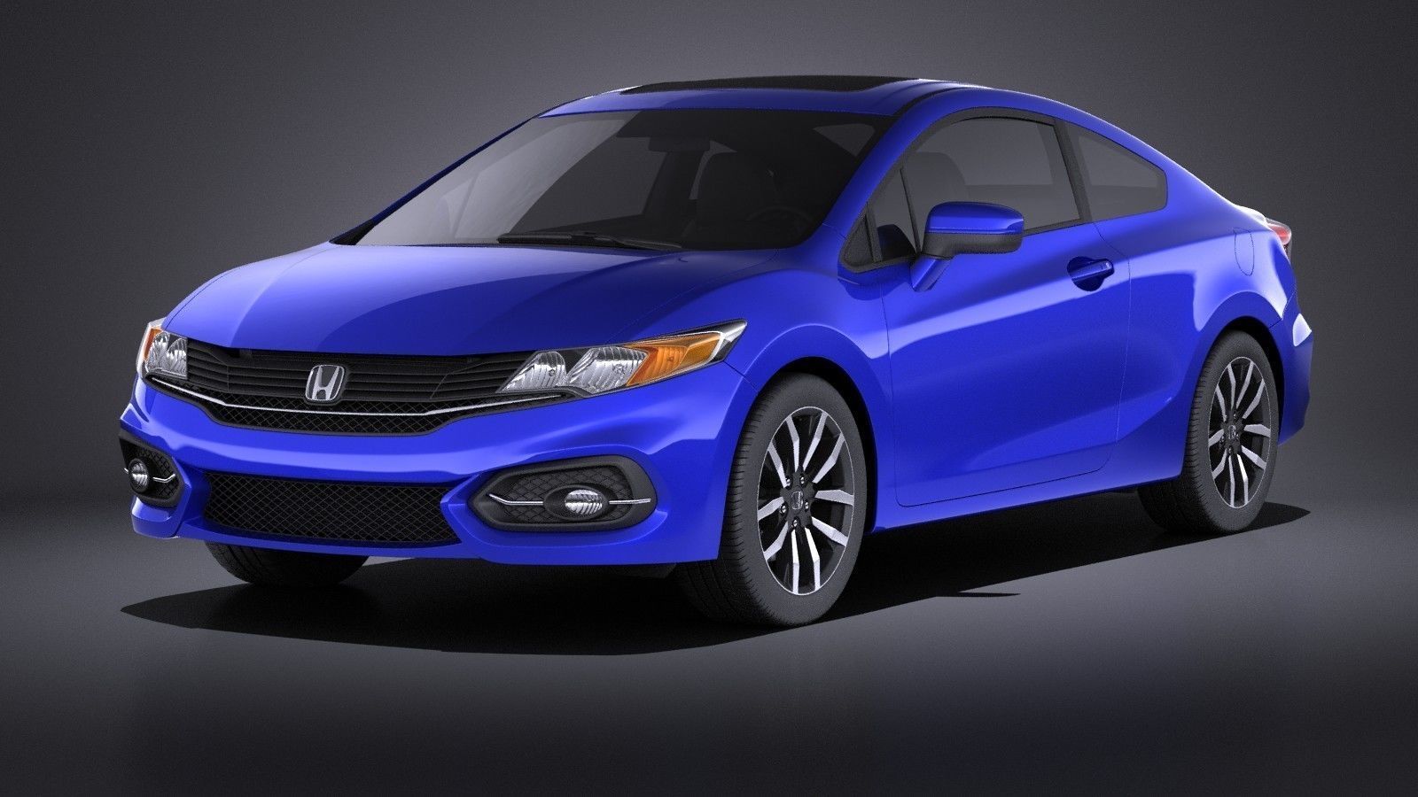 Honda Civic Coupe 2015 VRAY 3D model