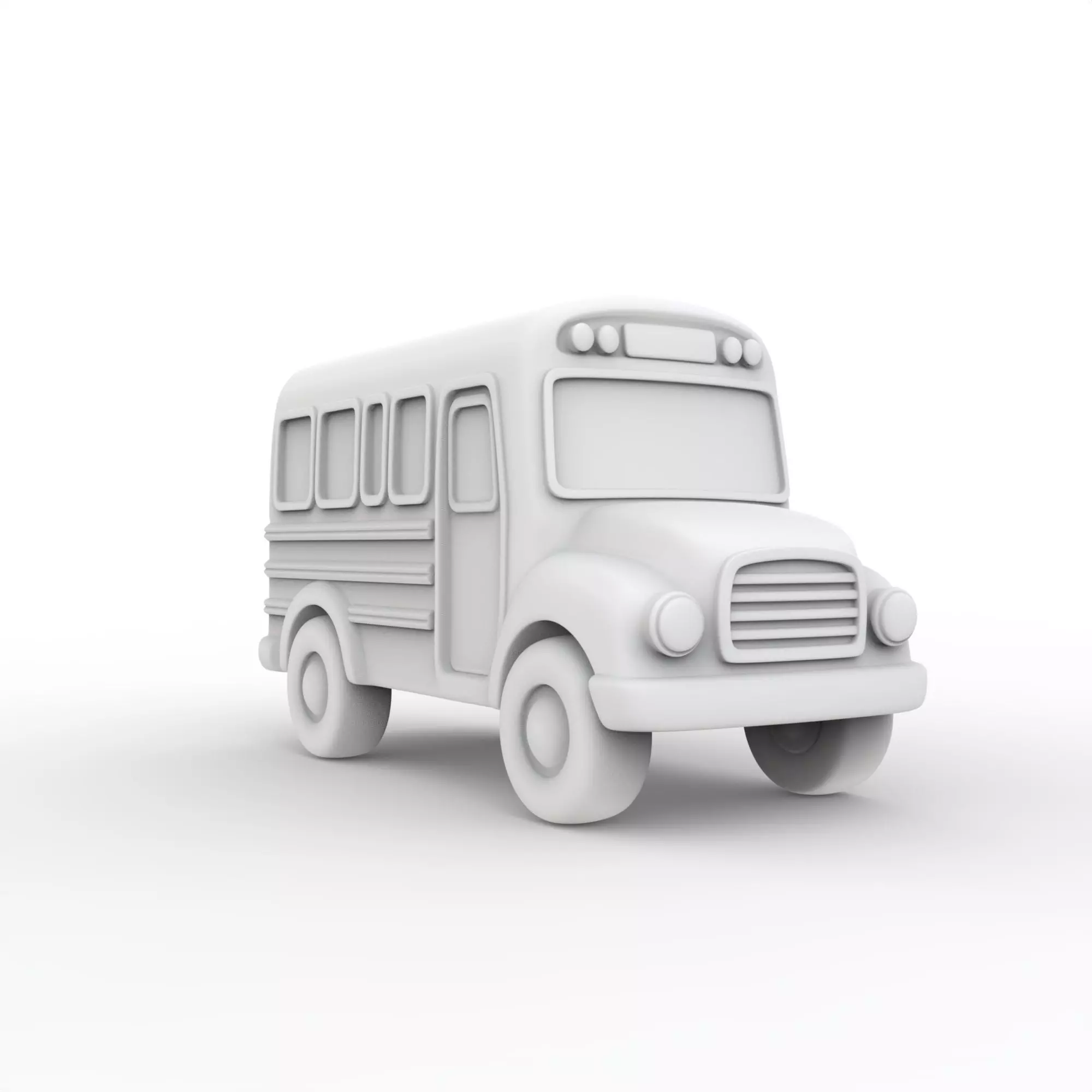 Toy School Bus 3D Print Model 3D print model