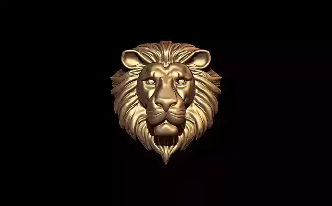 lion face 3d model 