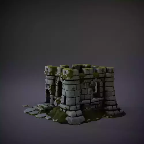 MossCovered Stone Fortress model pack