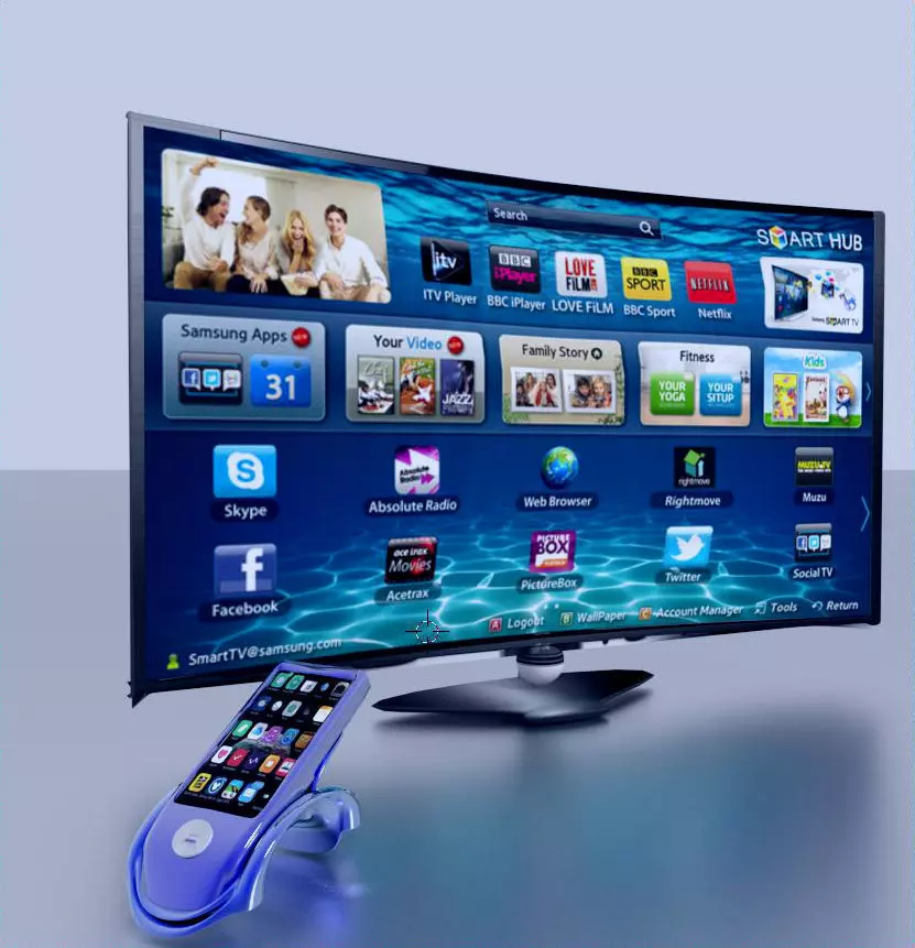 Tv tv mobile phone holder 3D model_0