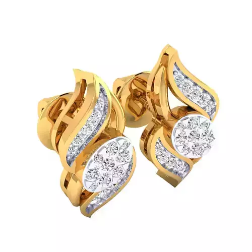 Women Earring Render 3dm STL SLC JCD OBJ FBX Details