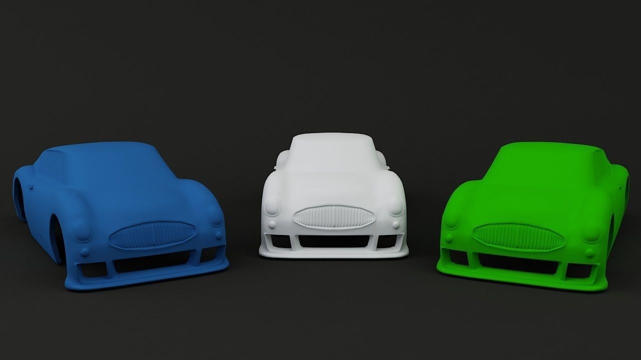 Austen Healey Walmart 1 24 Scale RC car body 3D print model_9