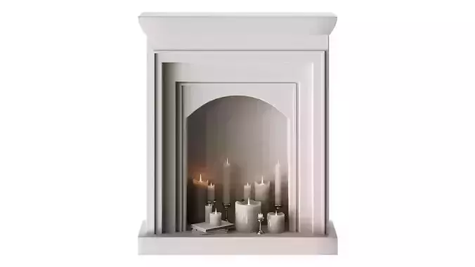 Fireplace with candles
