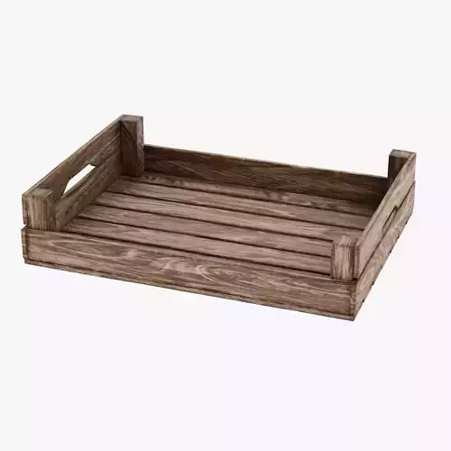 Wooden Box V3 - Open Slatted Storage Crate