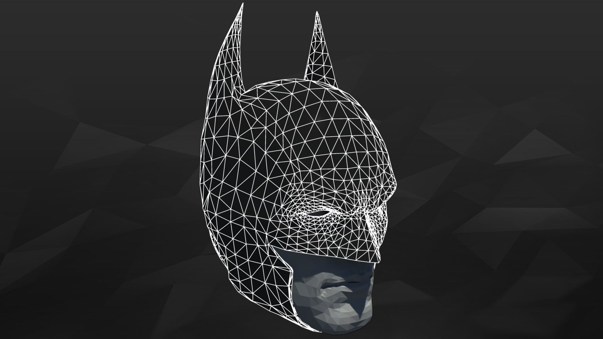 3D Printable Clip Together Batman Cowl 3D print model_2