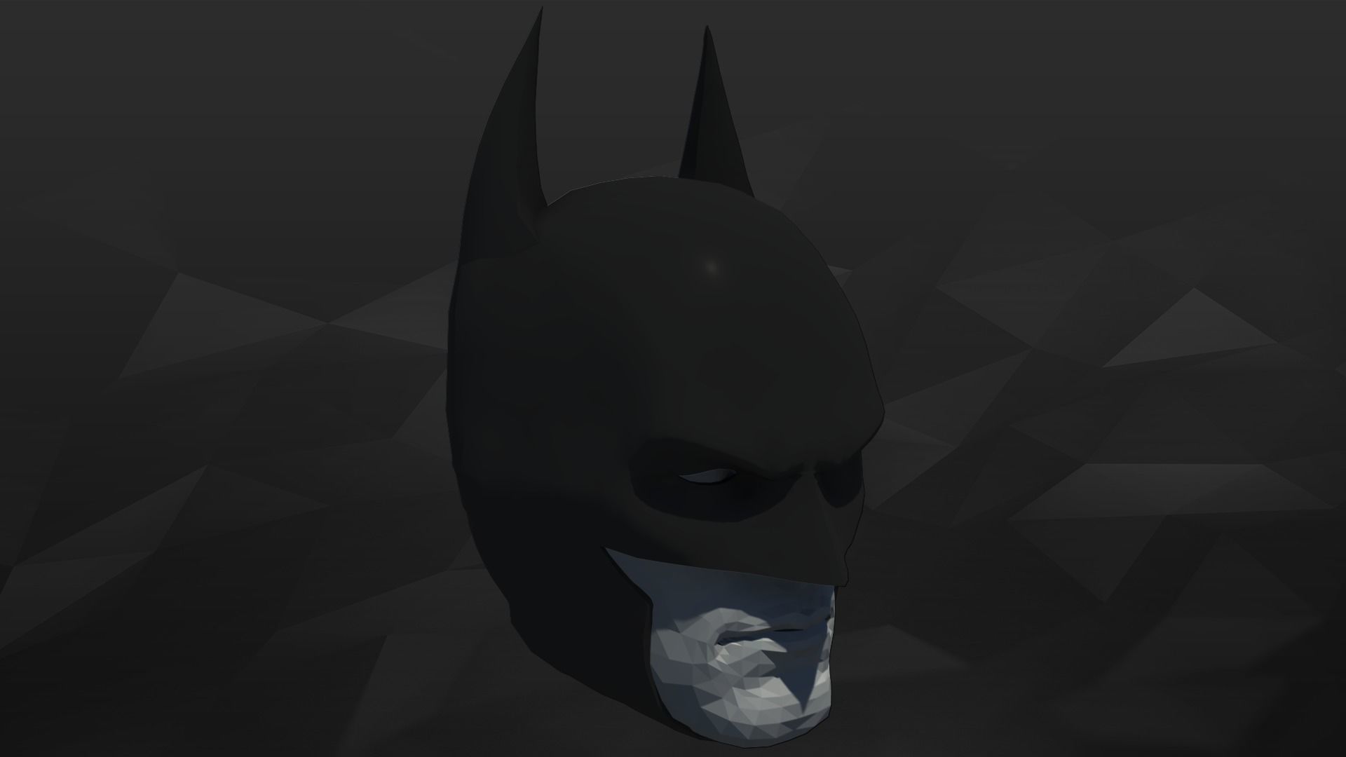 3D Printable Clip Together Batman Cowl 3D print model_1