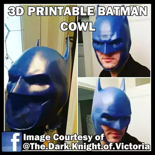 3D Printable Clip Together Batman Cowl 3D print model