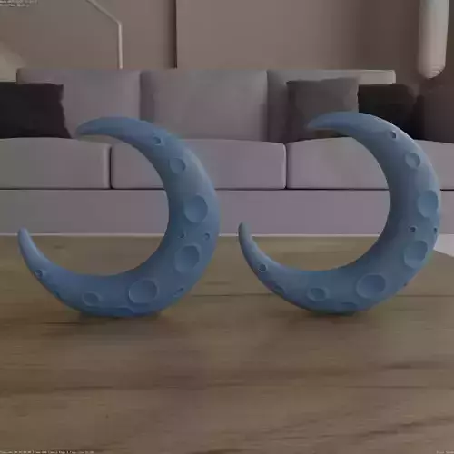 Crescent Moon STL Cutted and Full Version