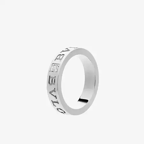 BULGARI - B ZERO 1 RING - ESSENTIAL LOGO BAND WITH DIAMOND