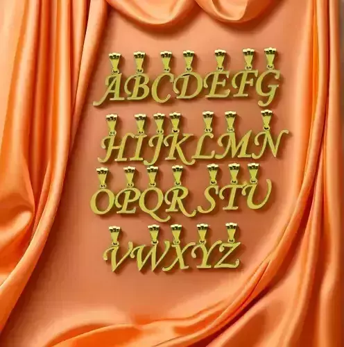 Luxury 3D Alphabet Pendant Collection