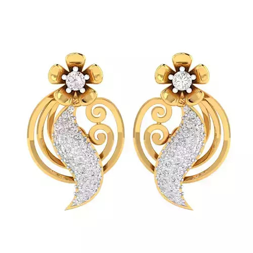 Women Earring Render 3dm STL SLC JCD OBJ FBX Details 