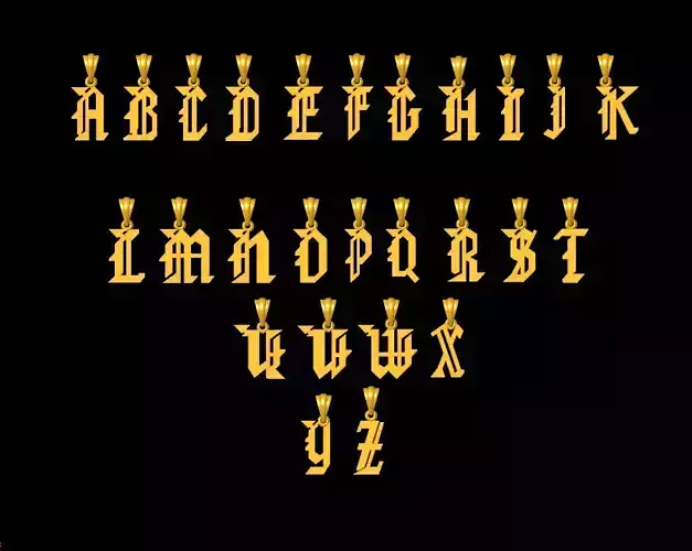 Luxury 3D Alphabet Pendant Collection