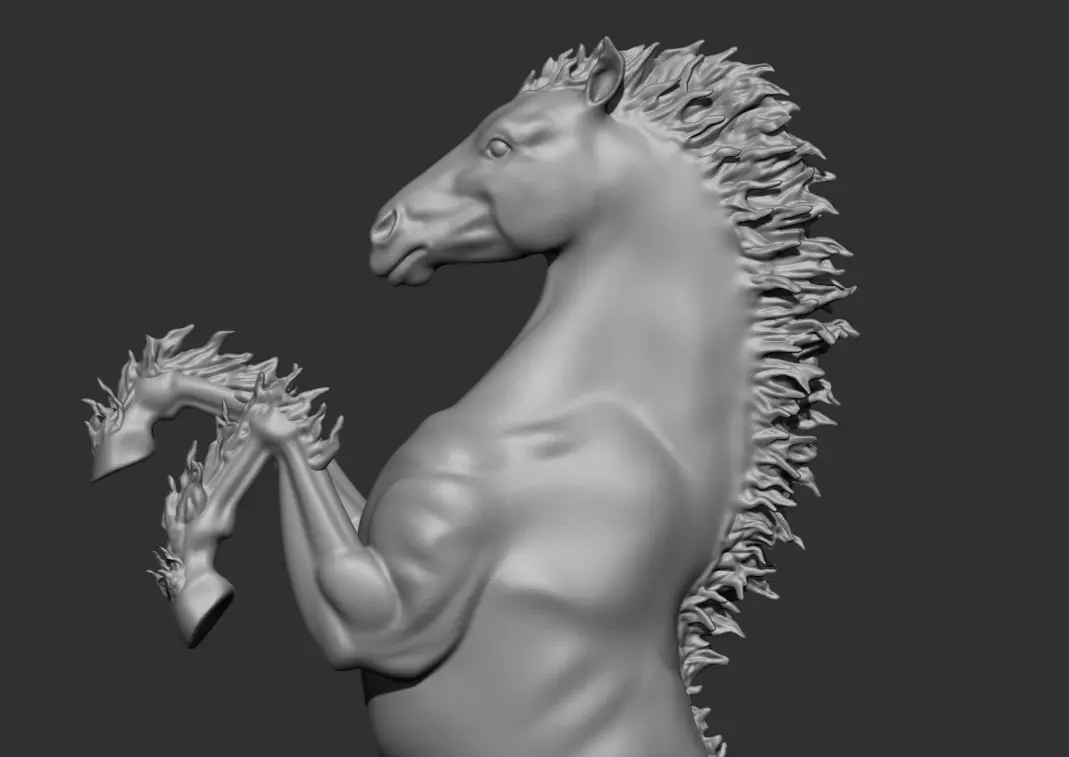 The fiery horse 3D print model