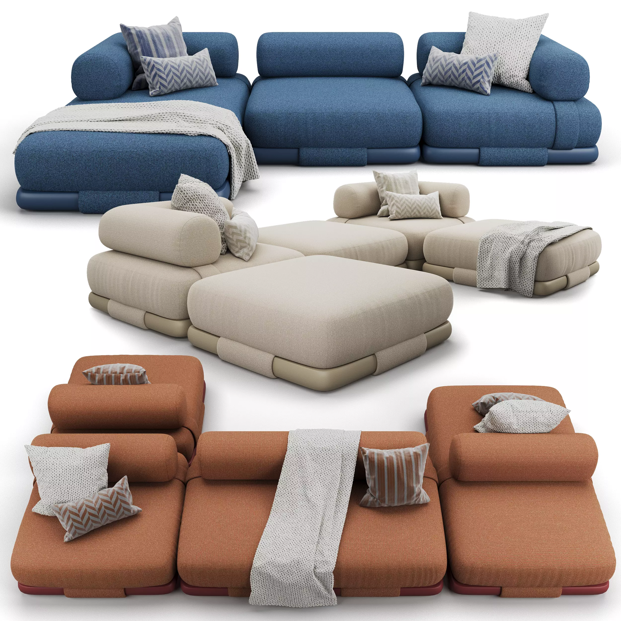 KETTAL Collection Isula modular sofa 3D model
