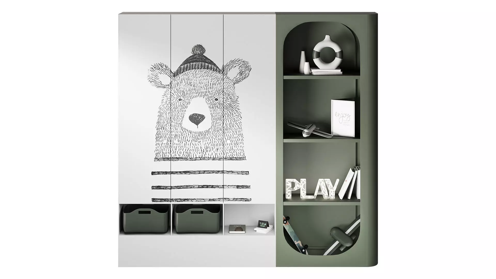 Siren from Elmalek Furniture Wardrobe for a teenager 3D model