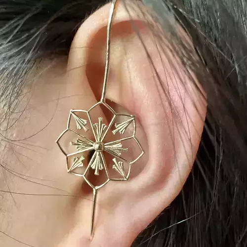 Over-Ear Tracery Earrings